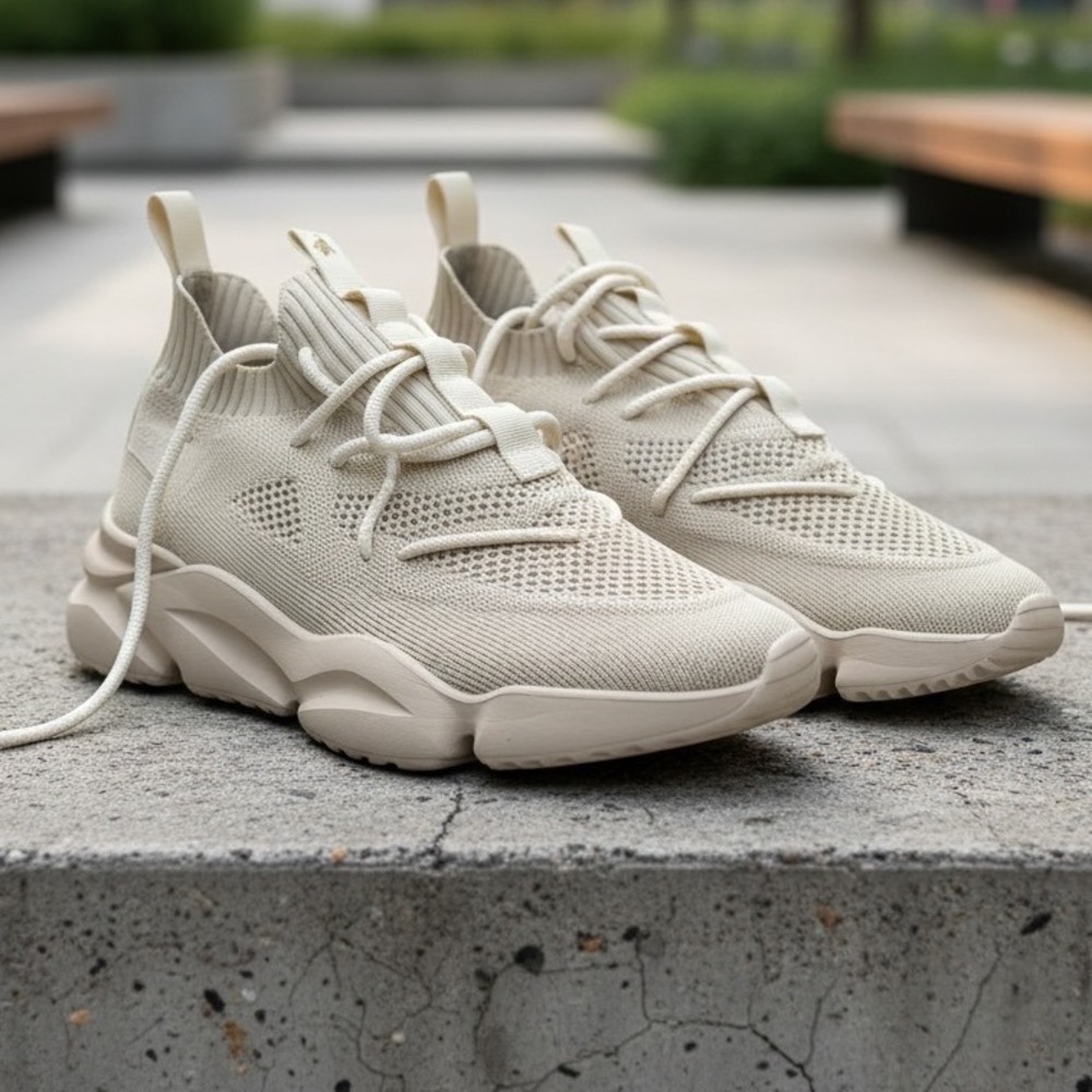 SIA Collective CV 0.02 Culture Vulture Cream Low Yeezy Vibe Knit Size 12 Mens